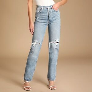 AGOLDE 90s Straight Leg Ripped Jean